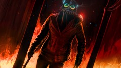 Fire Katana pilot gas masks romantically apocalyptic 