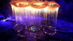 Fire London scene fireworks rings olympics 2012