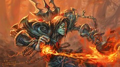 Fire magic Undead world of warcraft artwork video games fantasy 