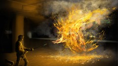 Fire Men darkest hour creatures flamethrower Photo manipulation 