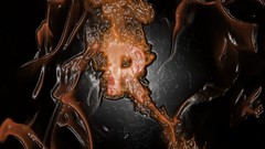 Fire red orange abstract plastic flames