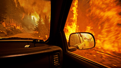 Fire side car mirror