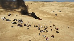 Fire smoke Dakar deserts