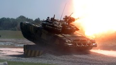 Fire weapons explosions military vehicles tanks T-90