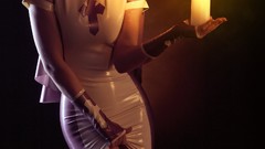 Fire woman cross Candles latex shadows models nuns sister