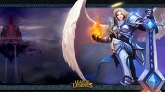 Fire woman wings armor flying Swords blondes angels Champions 