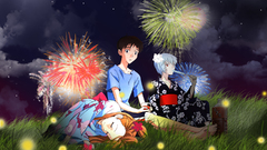 Fireworks ayanami rei neon
