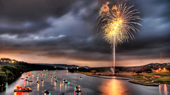 Fireworks Boats feast festival