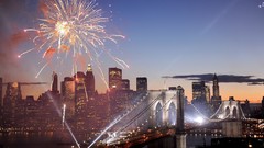 Fireworks brooklyn bridge new