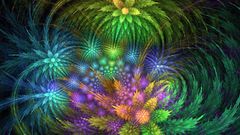 Fireworks fractal multicolor