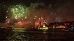 Fireworks Turkey Istanbul kız kulesi