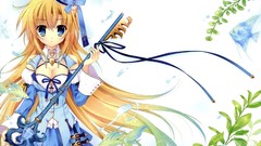 Fish blade Anime long hair anime girls blue eyes mitha