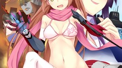 Fish submarine Anime tears glasses ammunition rice scarfs pink 