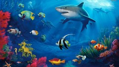 Fish underwater Sharks undersea