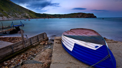 Fishermans boat Lake nature