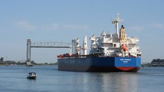 Fishing Boats rivers drawbridge cargo ship
