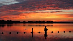 Fishing Deep Blue Sea silhouettes Blue Sea deep blue