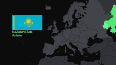 Flags Europe Maps Kazakhstan