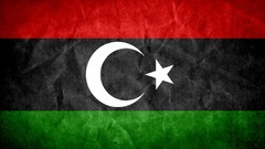 Flags grunge National libya
