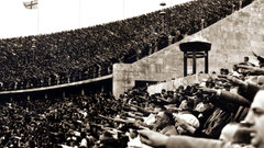 Flags Nazi olympics monochrome
