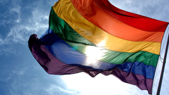 Flags rainbows human rights