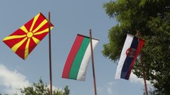 Flags serbia Bulgaria