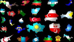 Flags turk turkmenistan Turks countries weird worlds Turan 