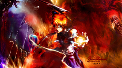 Flames bleach kurosaki ichigo