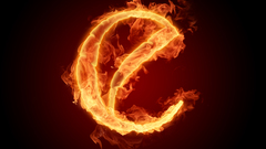 Flames fire Typography alphabet