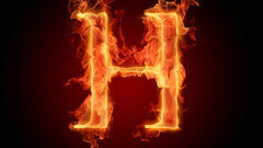 Flames fire Typography alphabet