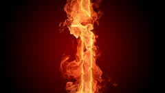 Flames fire Typography alphabet