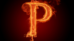 Flames fire Typography alphabet