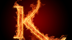 Flames fire Typography alphabet