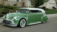 Flames hot rod convertible