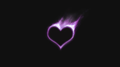 Flames love purple Hearts
