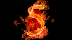 Flames Typography numbers