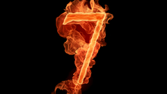 Flames Typography numbers