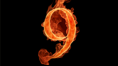 Flames Typography numbers