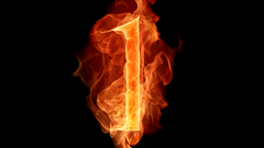 Flames Typography numbers