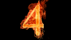 Flames Typography numbers