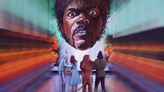 Floating funny head scarecrow