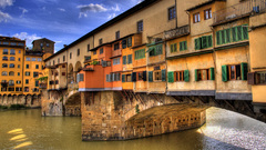 Florence ponte vecchio clouds