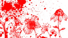 Flower blood spatter