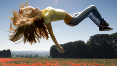 Flower girl over floating