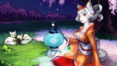 Flowers animal ears white