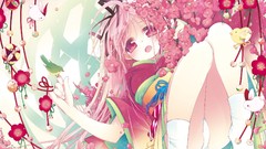 Flowers Animals Birds dress socks red eyes Ribbons red dress 