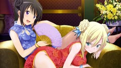 Flowers Anime armchair blondes anime girls boku wa tomodachi ga 