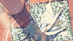 Flowers Anime dress artist long hair anime girls VOFAN