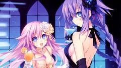 Flowers Anime dress gloves pink hair long hair anime girls blue 