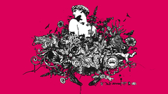 Flowers artwork selective coloring